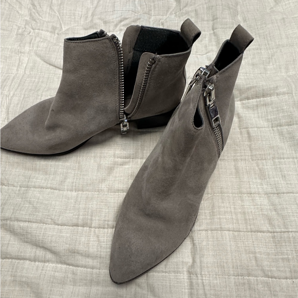 Dolce Vita Grey Suede Ankle Booties